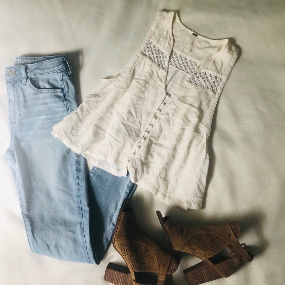 2/$40 Free People Double Layer Tank Top